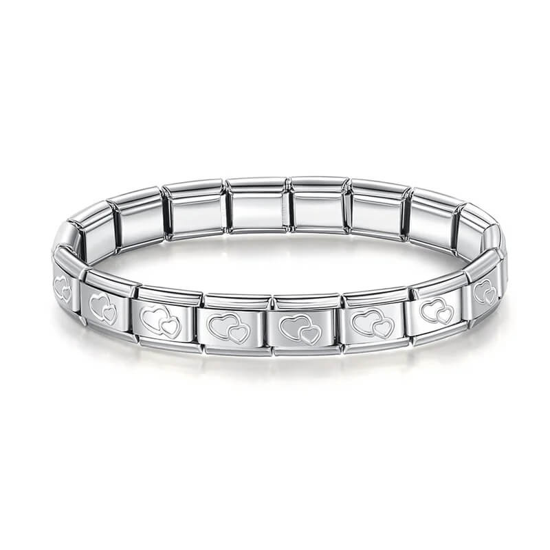 Pulseira Charms Italiano Coração