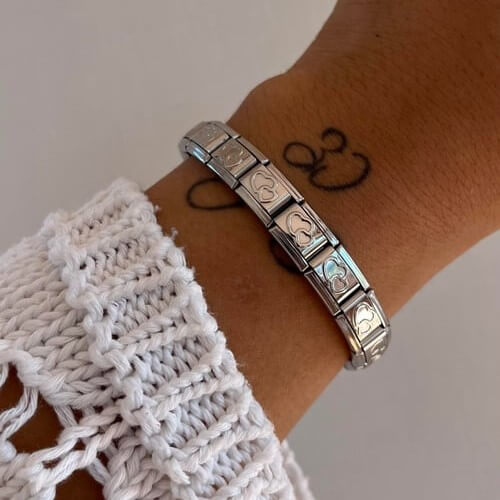 Pulseira Charms Italiano Coração