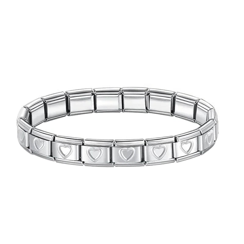 Pulseira Charms Italiano Coração