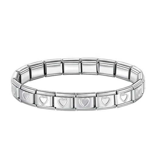 Pulseira Charms Italiano Coração